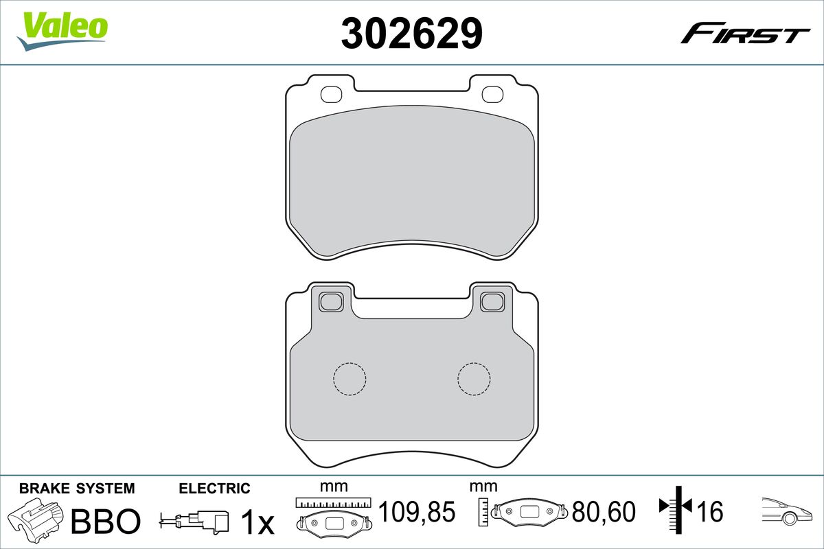 Placute frana VALEO 302629