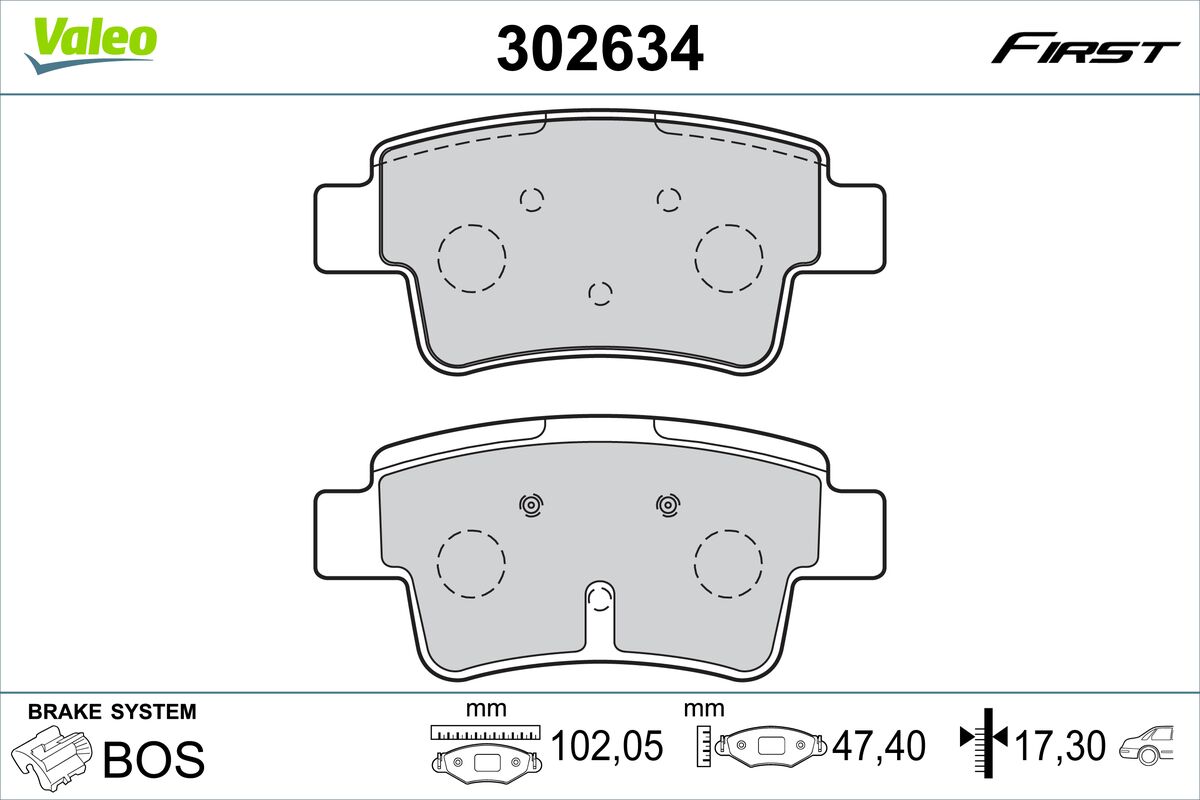 Placute frana VALEO 302634