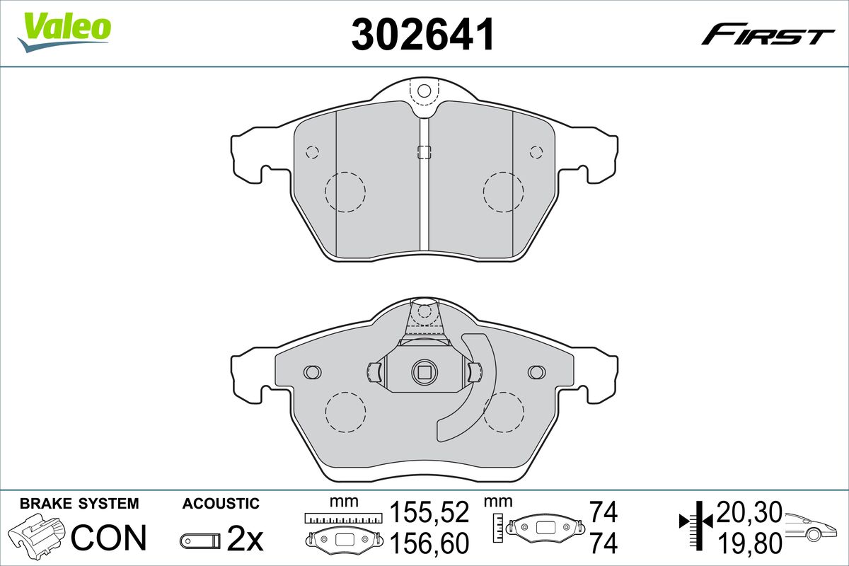 Placute frana VALEO 302641