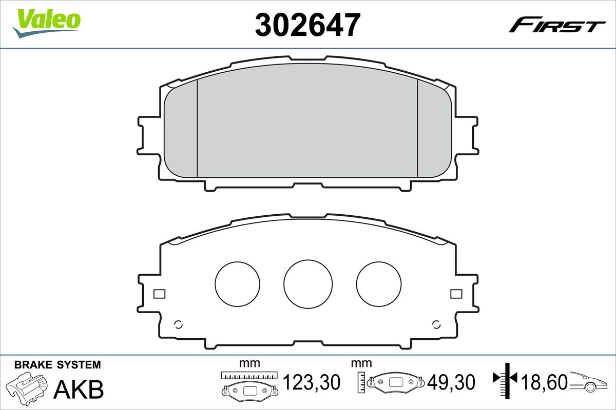Placute frana VALEO 302647