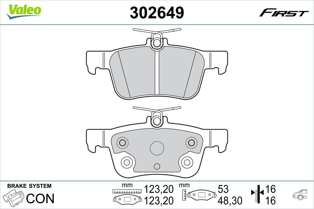 Placute frana VALEO 302649