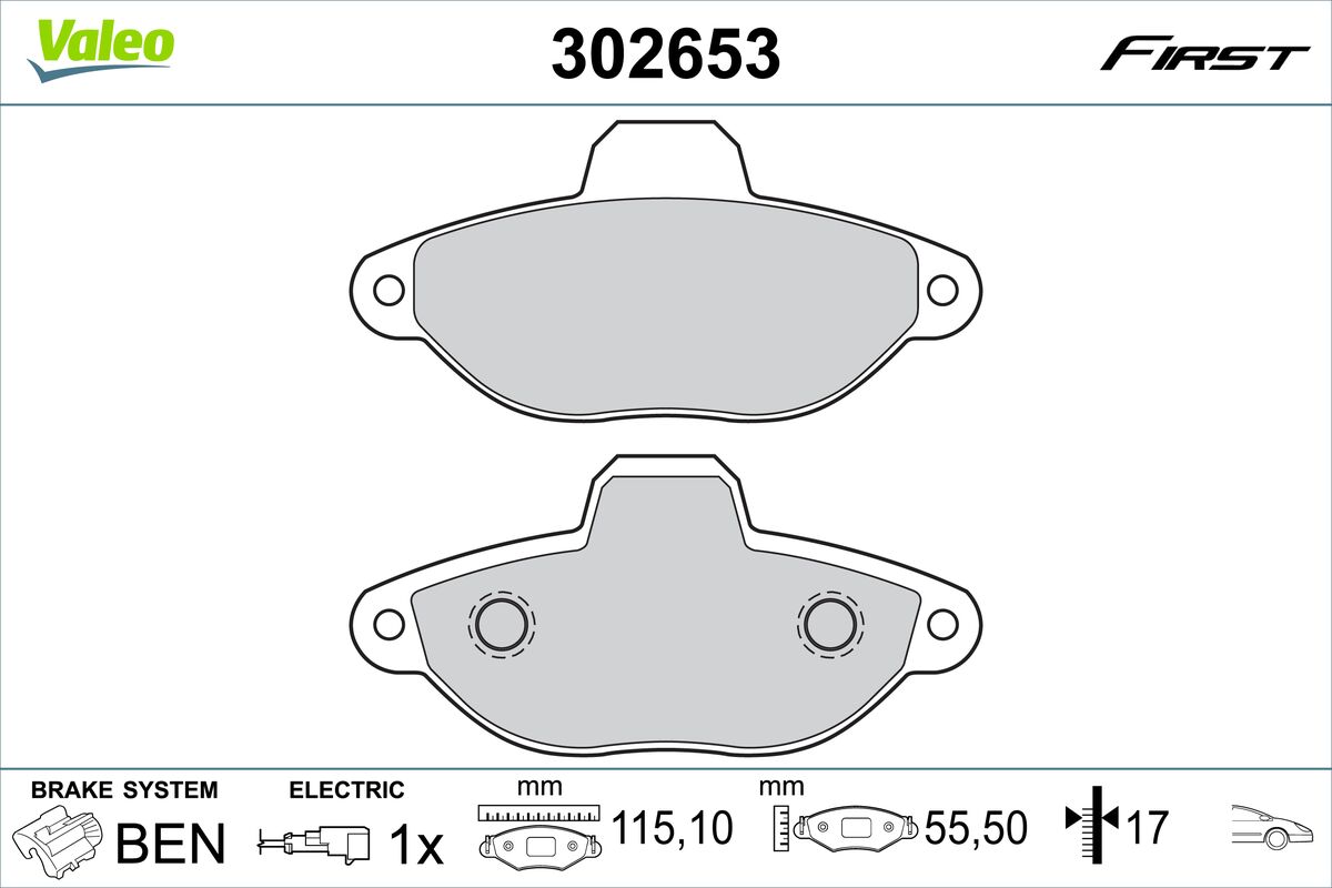 Placute frana VALEO 302653