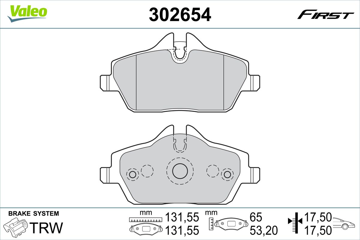 Placute frana VALEO 302654