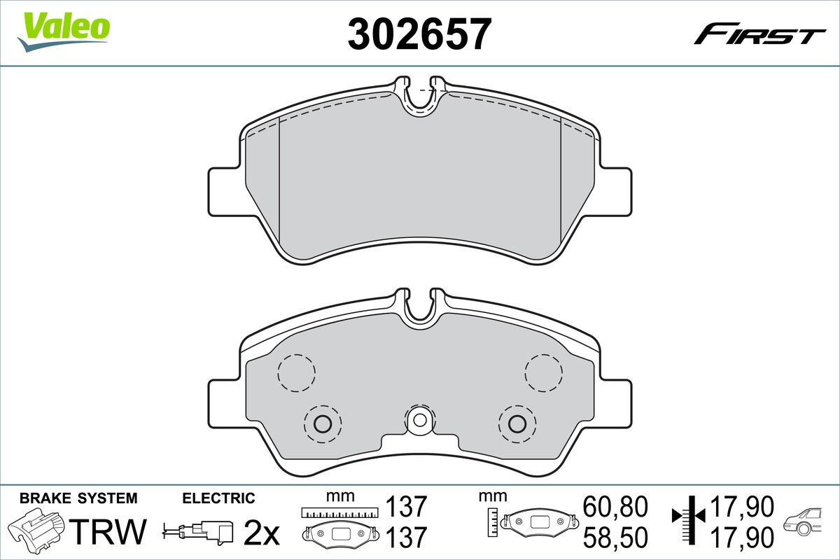 Placute frana VALEO 302657