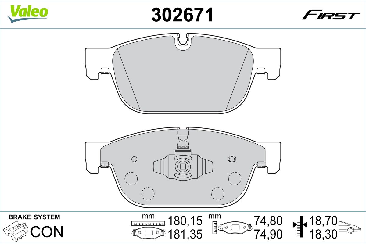 Placute frana VALEO 302671