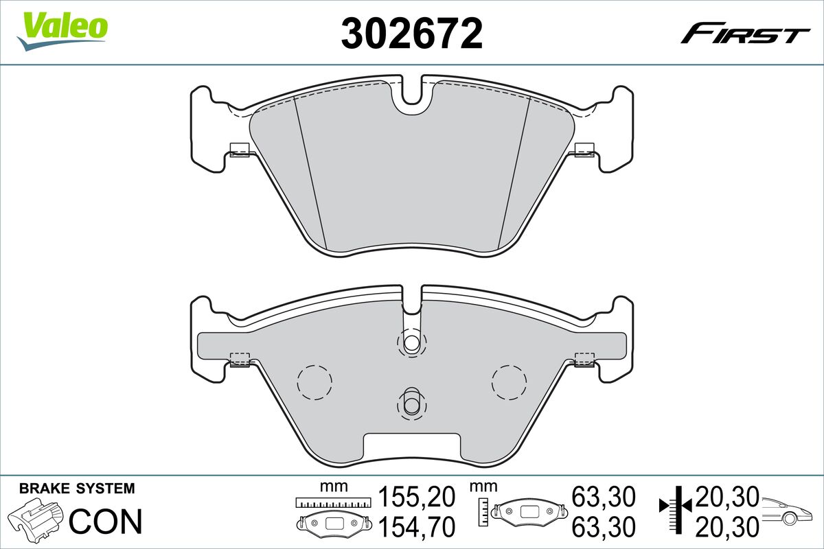 Placute frana VALEO 302672
