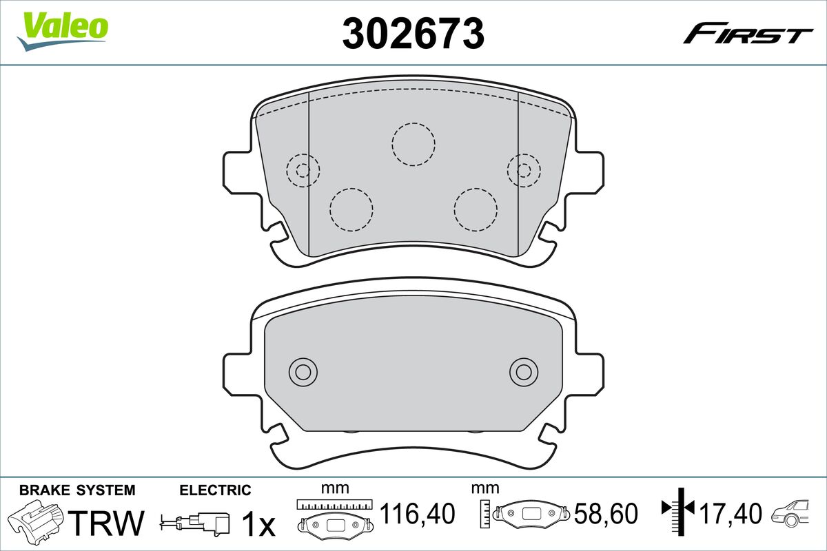 Placute frana VALEO 302673