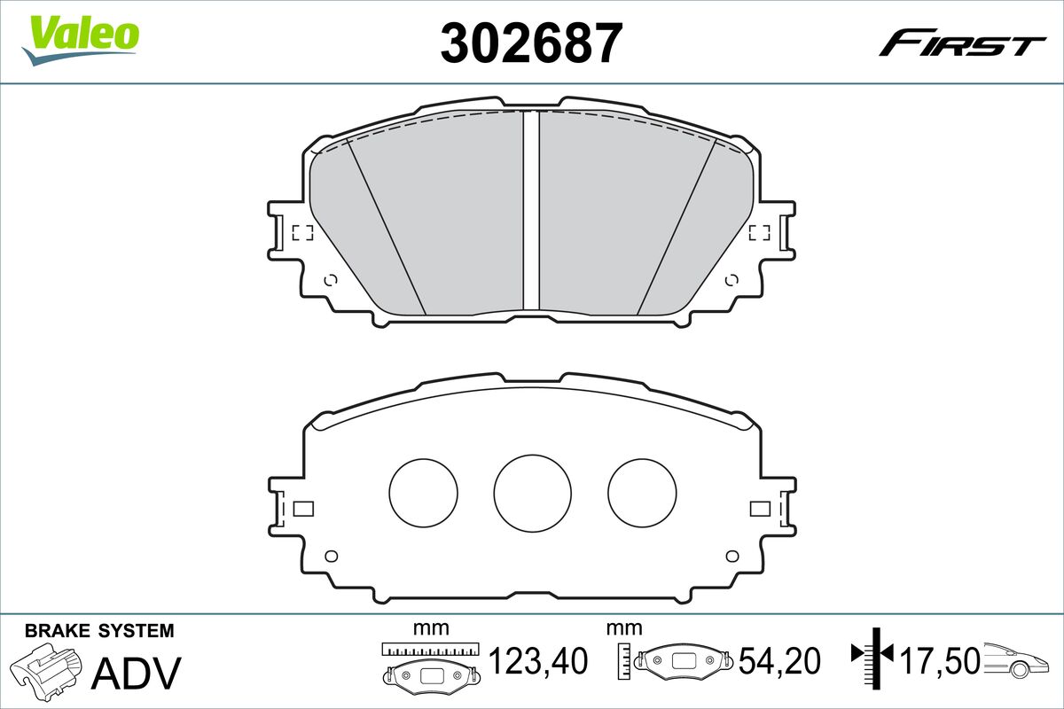 Placute frana VALEO 302687