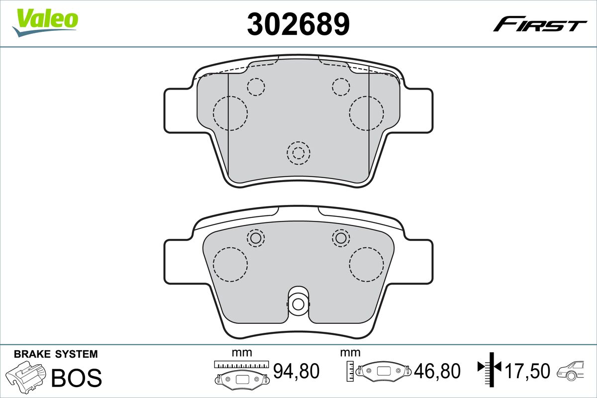 Placute frana VALEO 302689