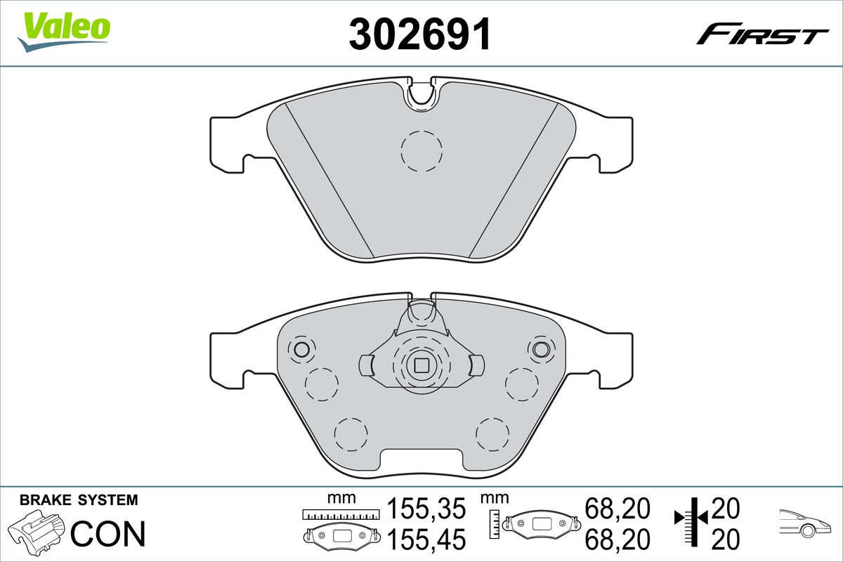 Placute frana VALEO 302691