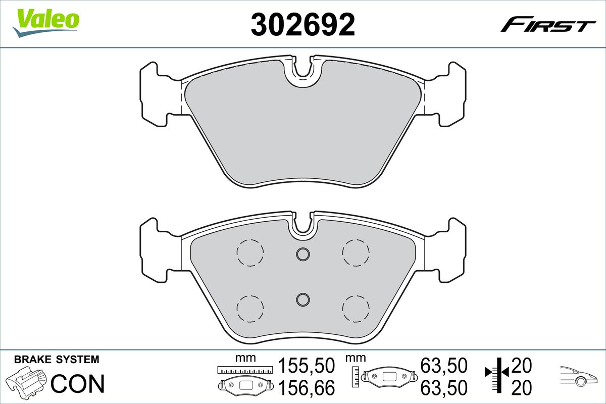 Placute frana VALEO 302692