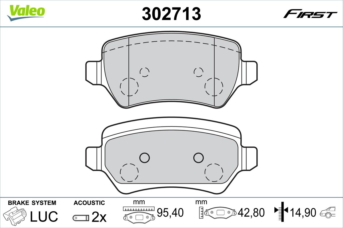 Placute frana VALEO 302713