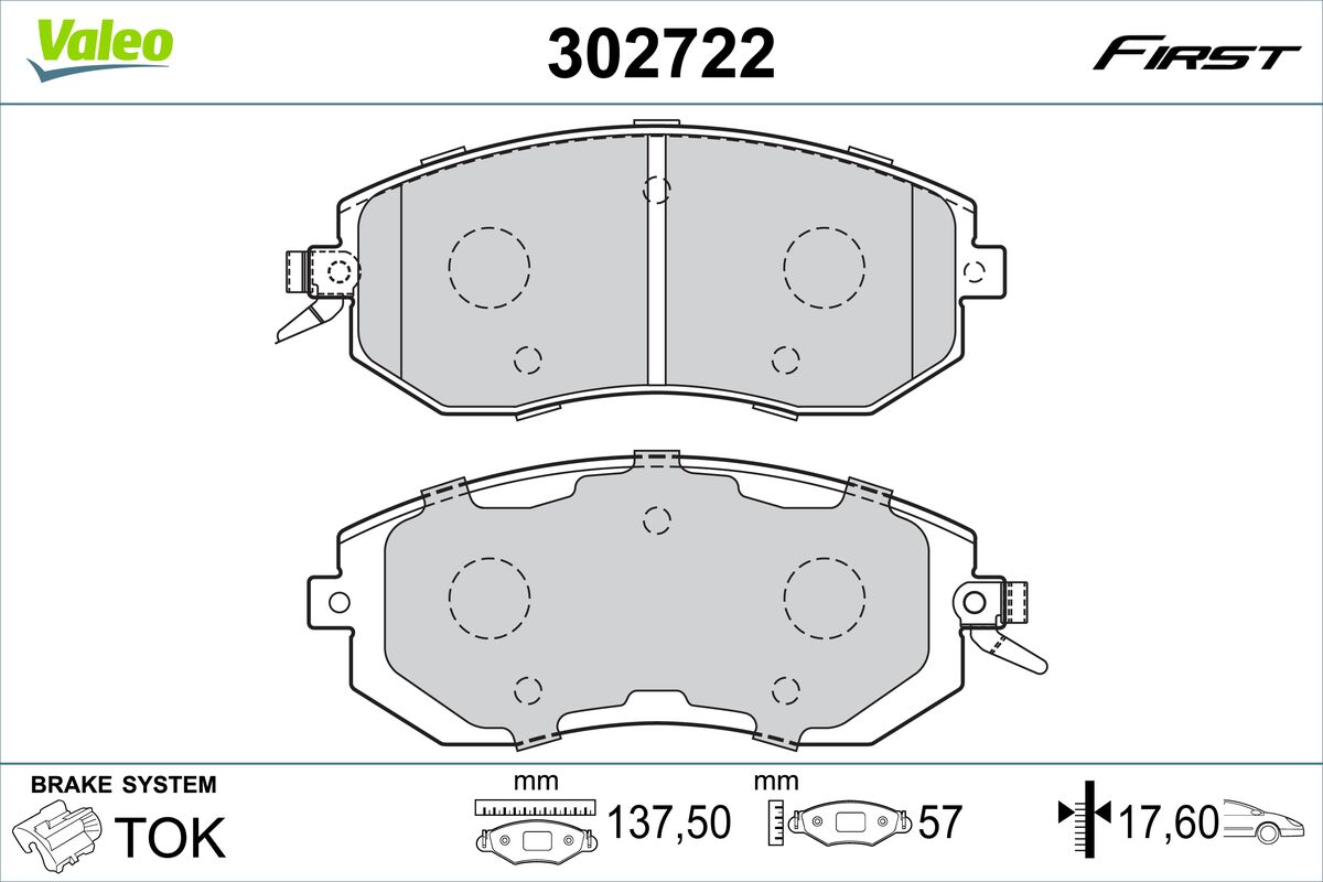 Placute frana VALEO 302722