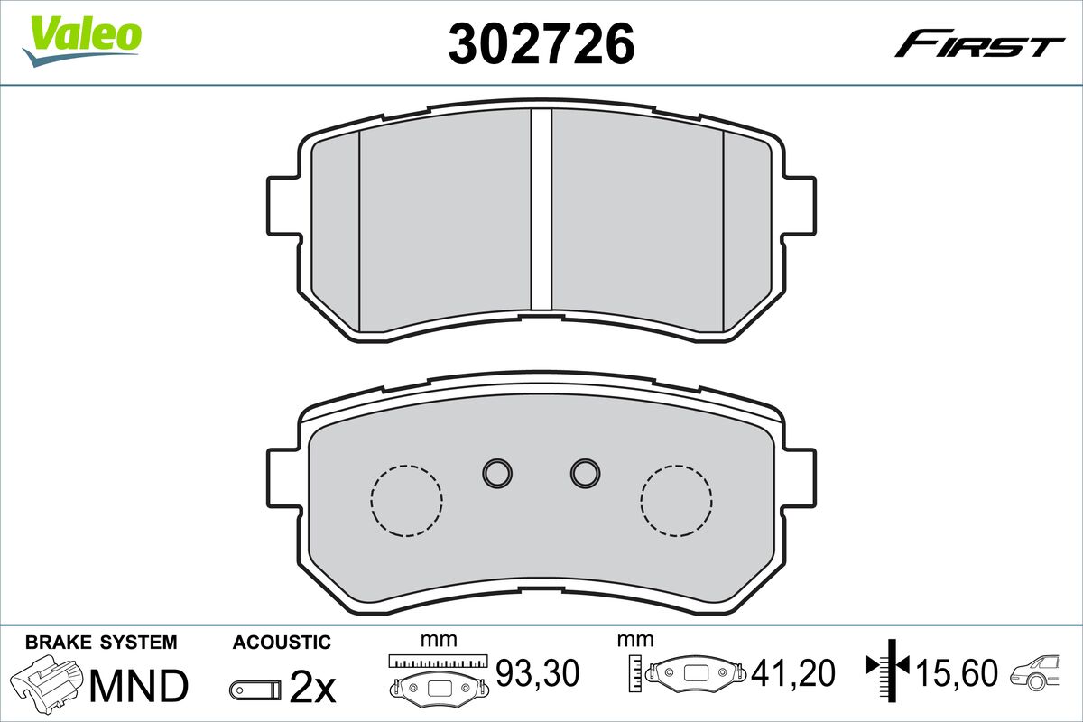 Placute frana VALEO 302726