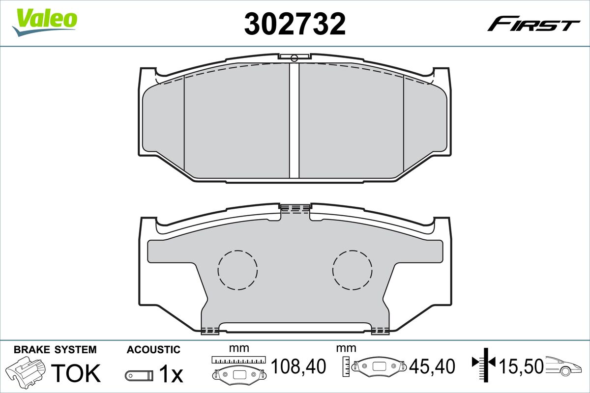 Placute frana VALEO 302732