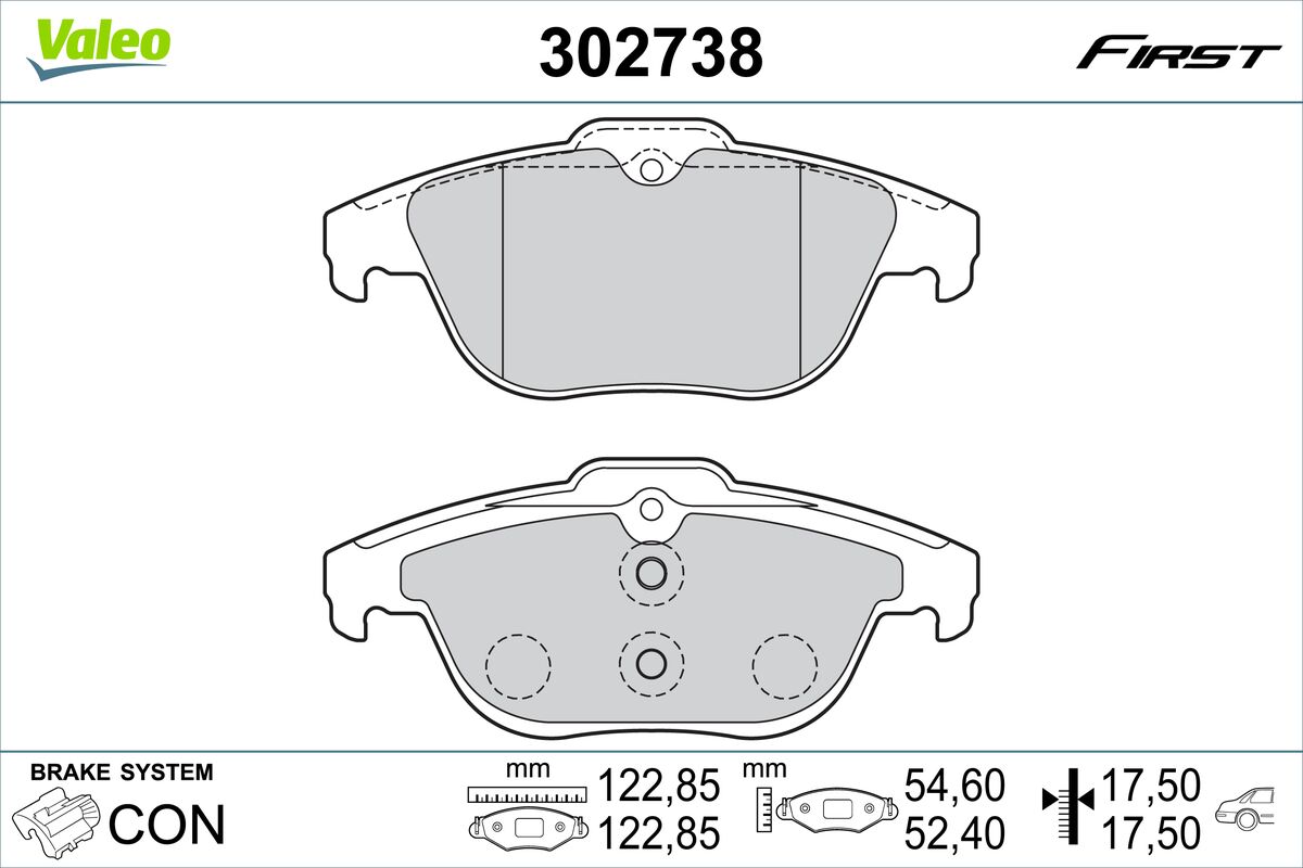 Placute frana VALEO 302738