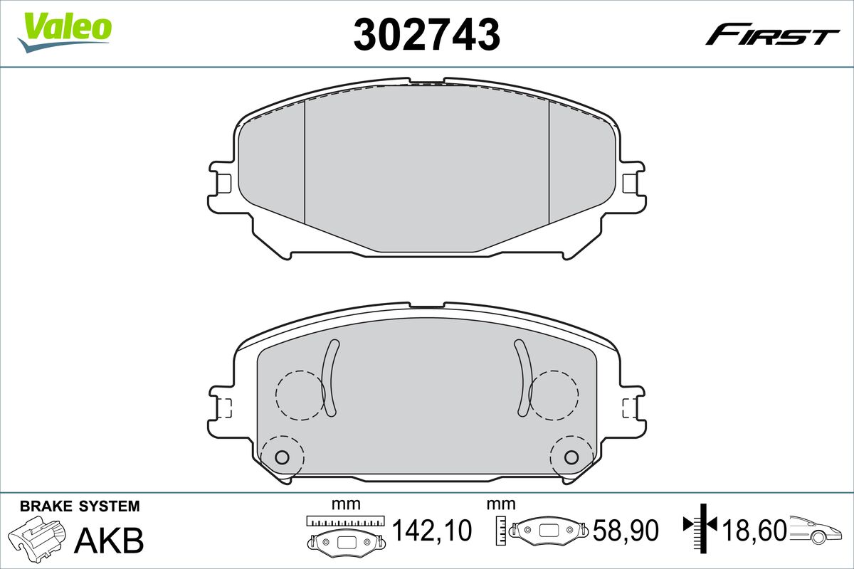 Placute frana VALEO 302743