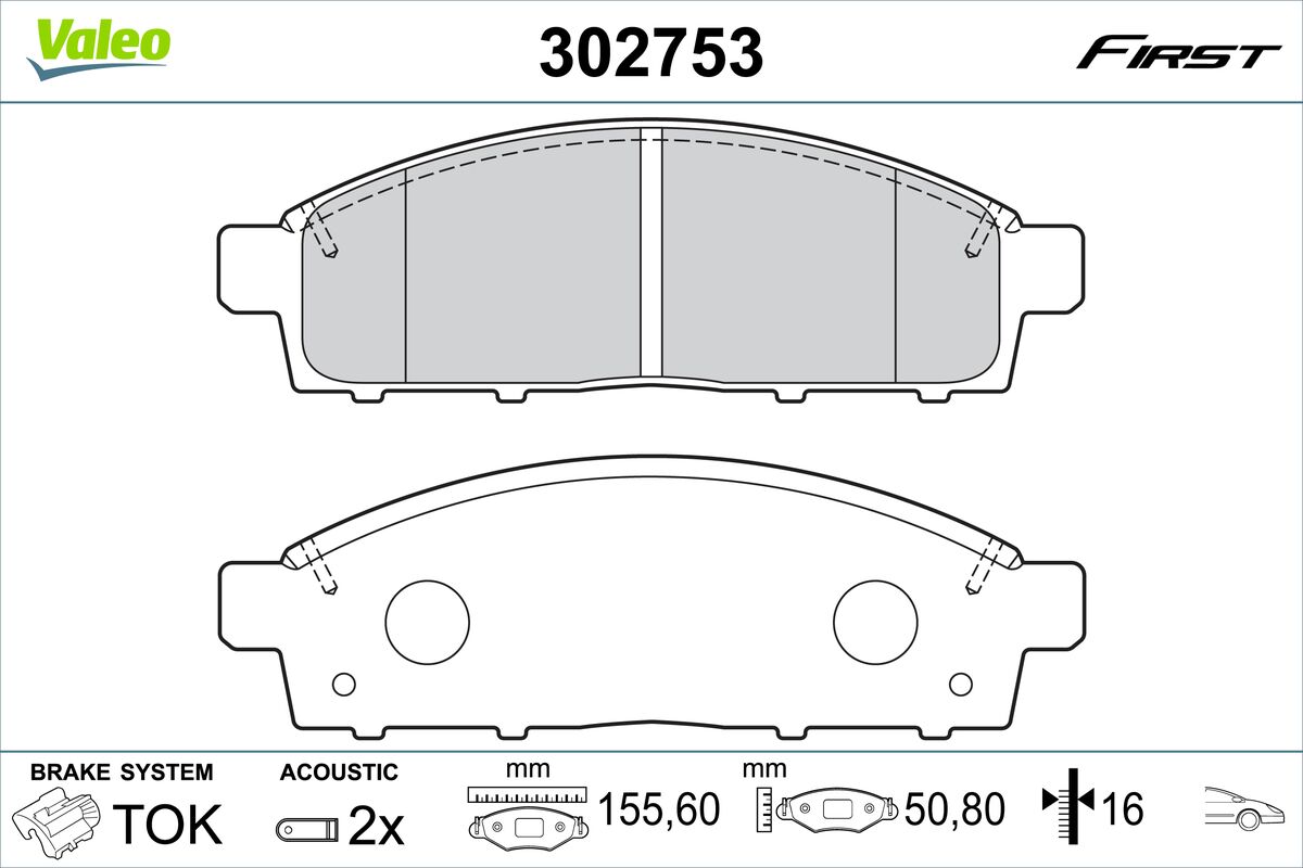 Placute frana VALEO 302753
