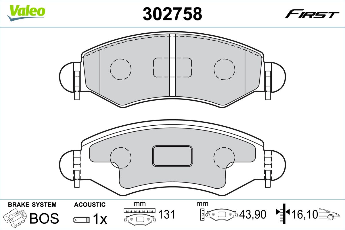 Placute frana VALEO 302758