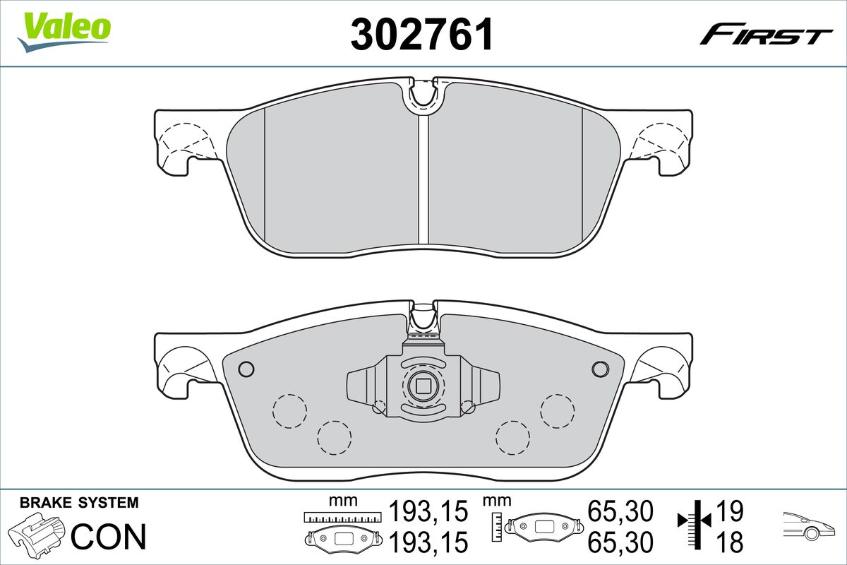 Placute frana VALEO 302761