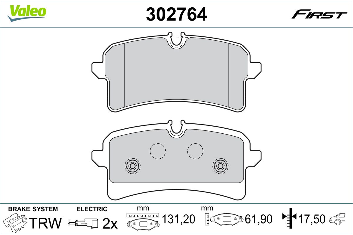 Placute frana VALEO 302764