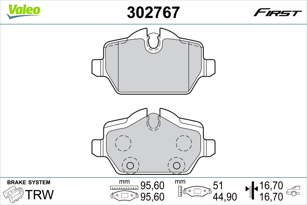 Placute frana VALEO 302767