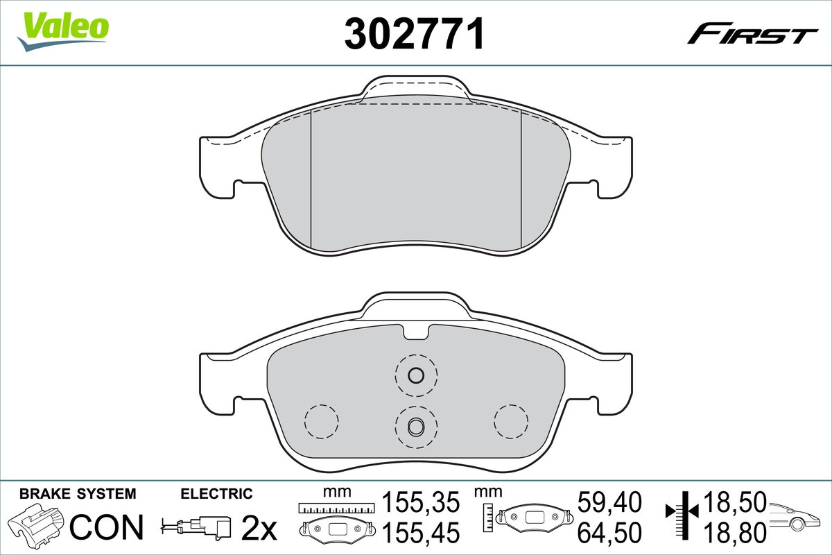 Placute frana VALEO 302771