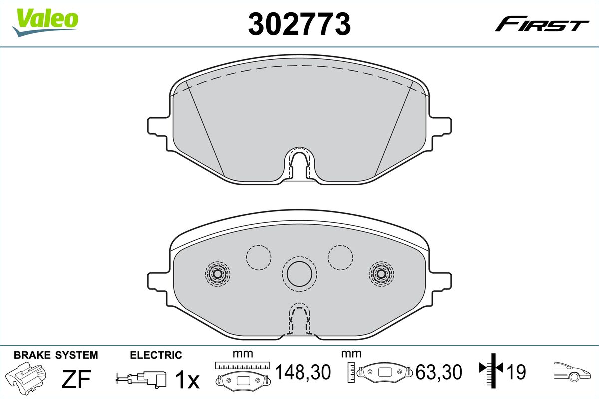 Placute frana VALEO 302773