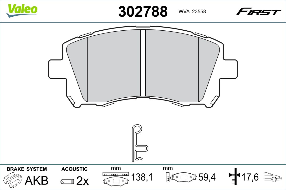 Placute frana VALEO 302788