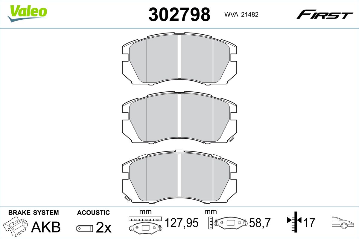 Placute frana VALEO 302798