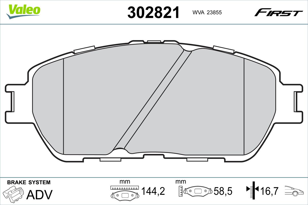 Placute frana VALEO 302821