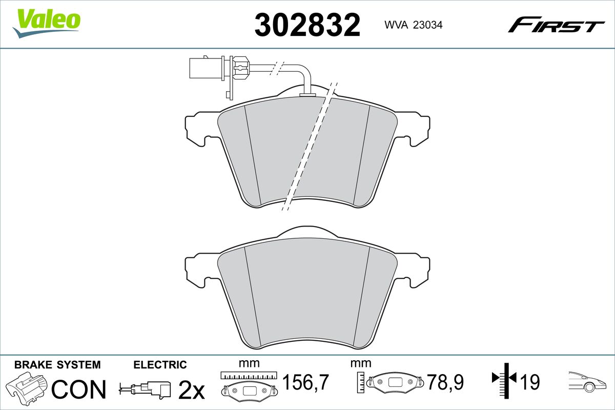 Placute frana VALEO 302832