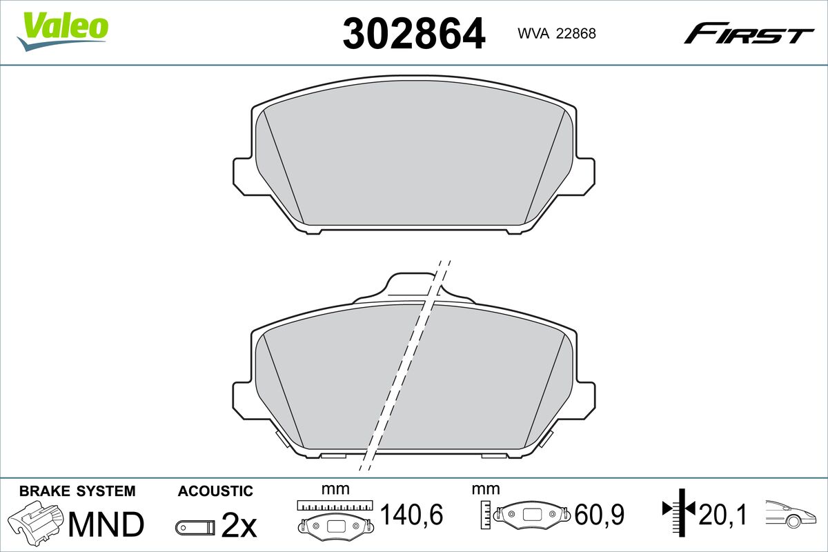 Placute frana VALEO 302864