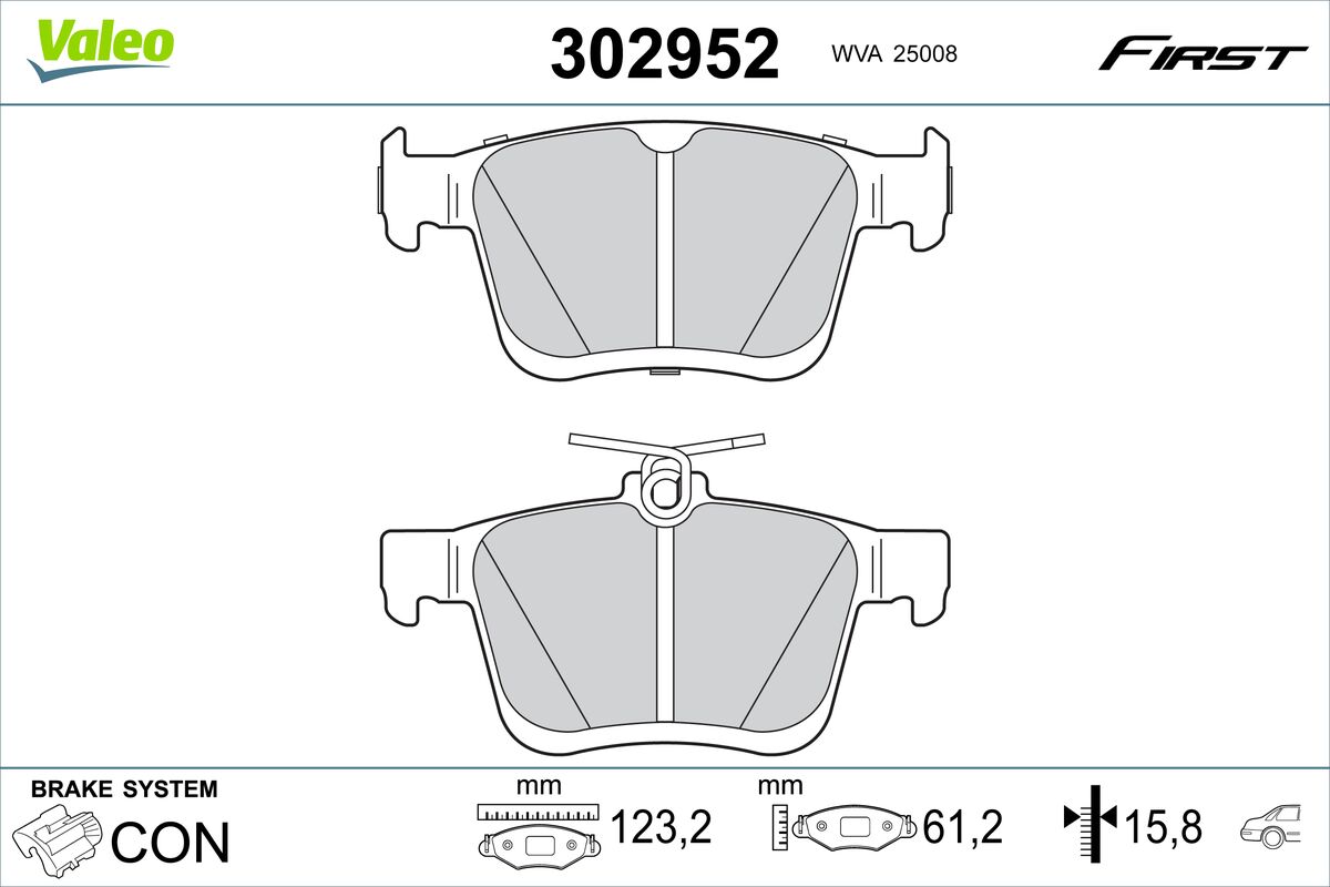Placute frana VALEO 302952