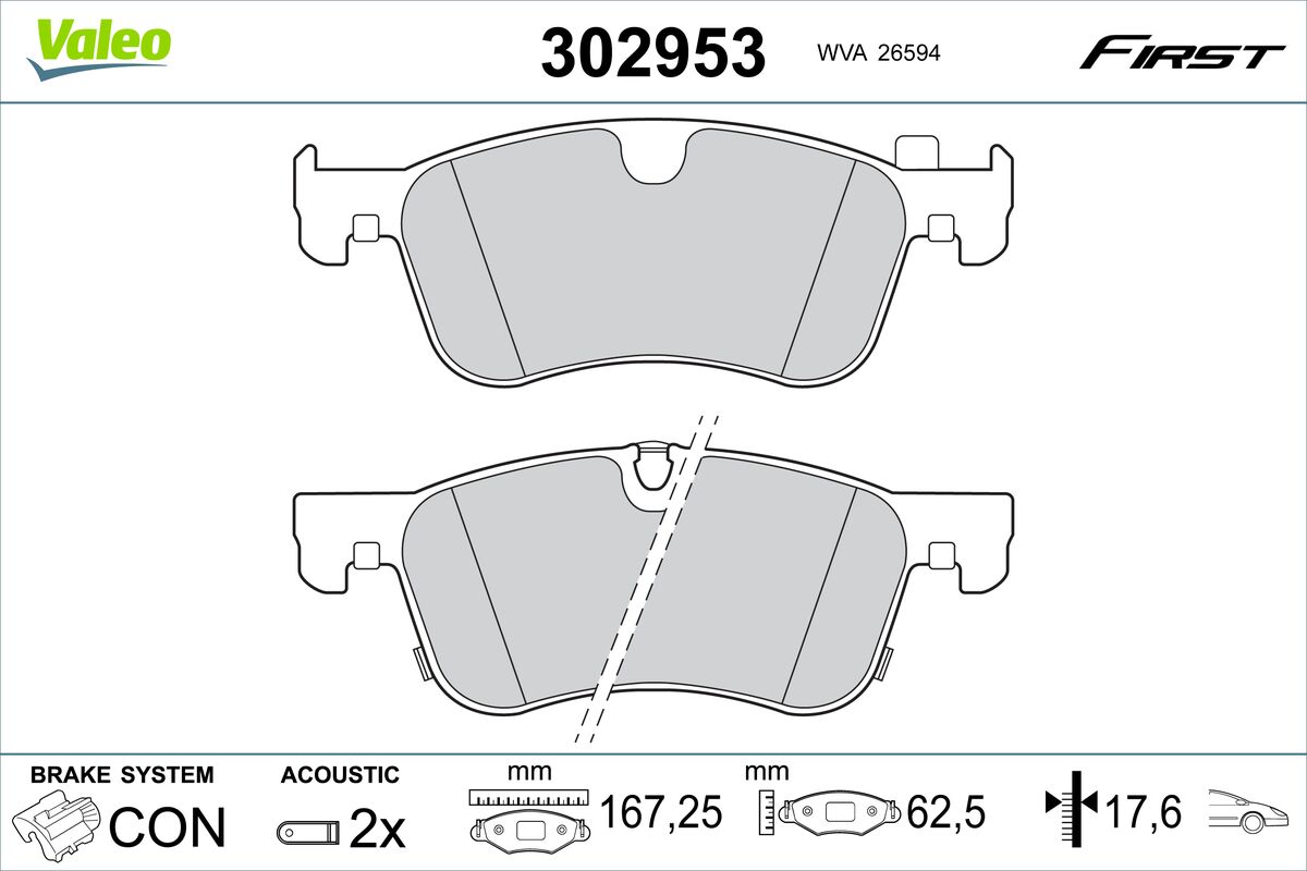 Placute frana VALEO 302953