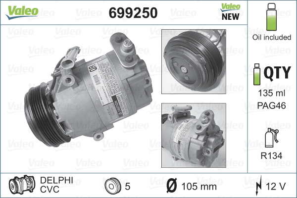 Compresor climatizare VALEO 699250