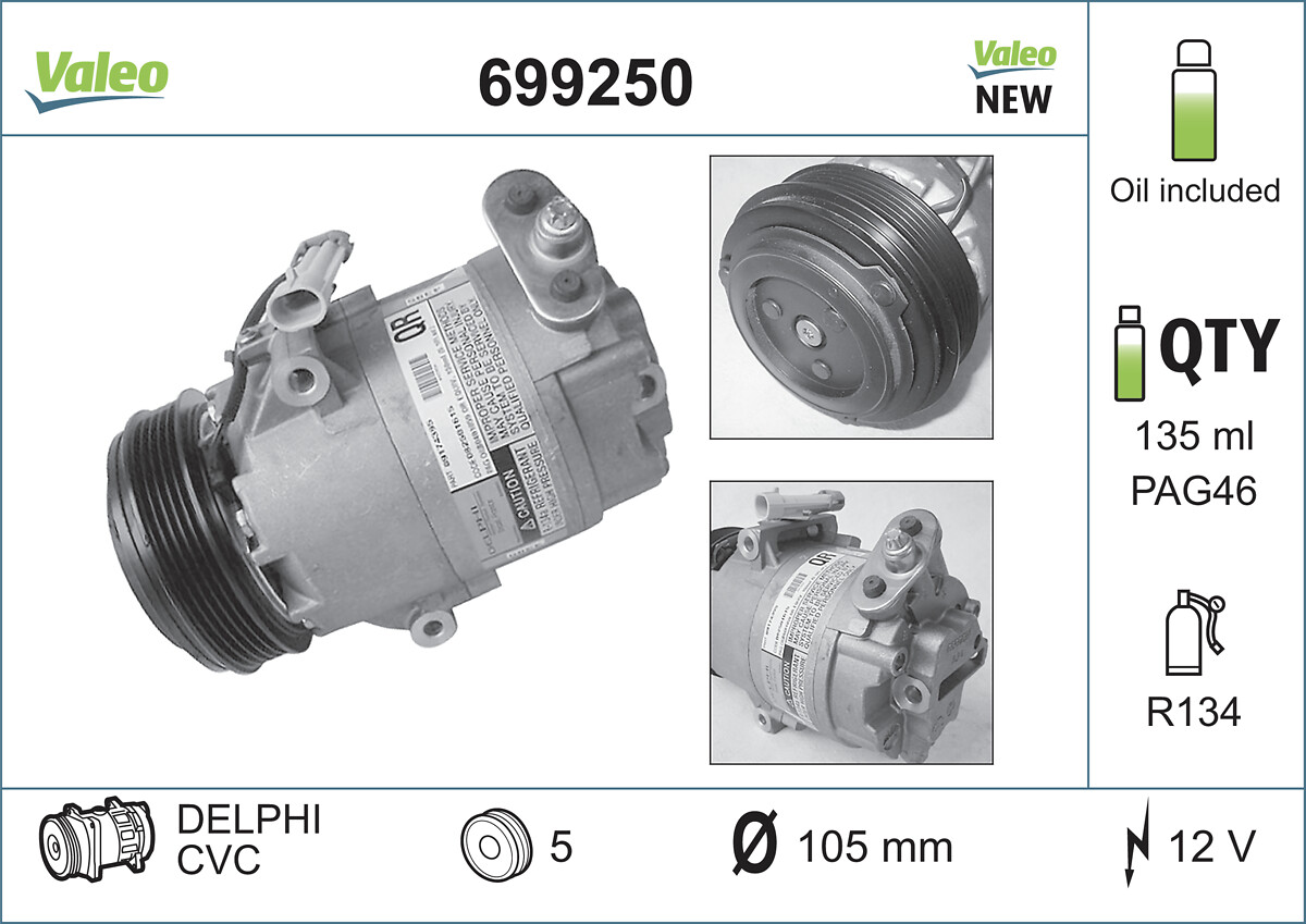 Compresor climatizare VALEO 699250