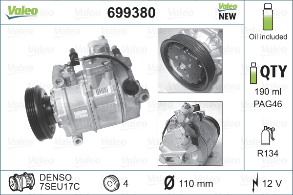 Compresor climatizare VALEO 699380