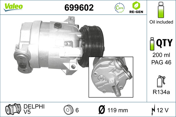 Compresor climatizare VALEO 699602