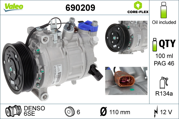 Compresor climatizare VALEO 690209