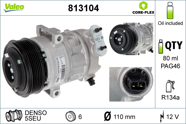 Compresor climatizare VALEO 813104