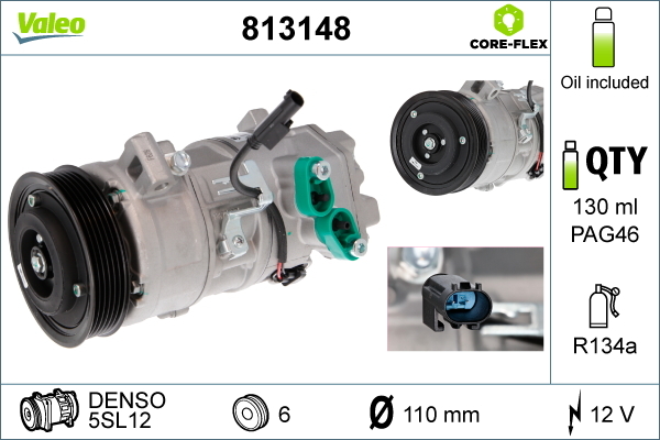 Compresor climatizare VALEO 813148