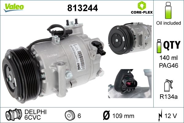 Compresor climatizare VALEO 813244