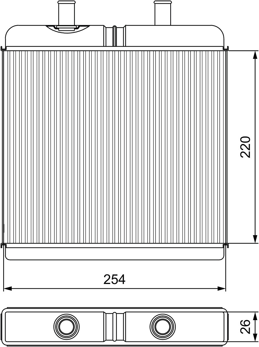 Schimbator caldura incalzire habitaclu VALEO 811539