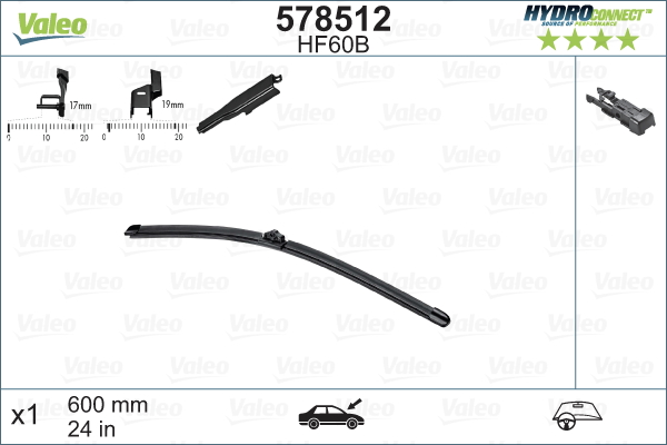 Lamela stergator VALEO 578512