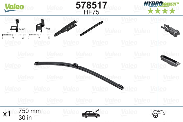 Lamela stergator VALEO 578517