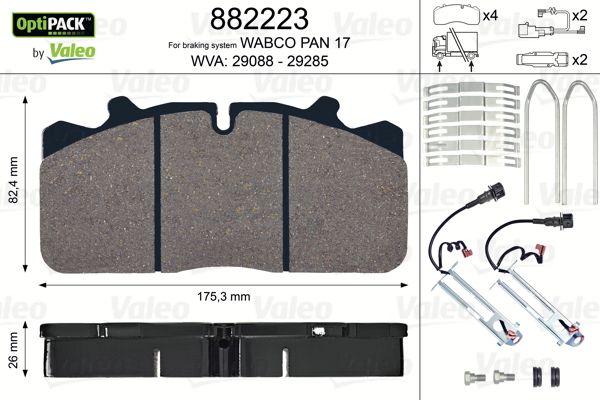 Placute frana VALEO 882223