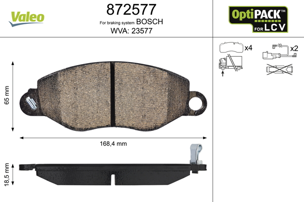 Placute frana VALEO 872577