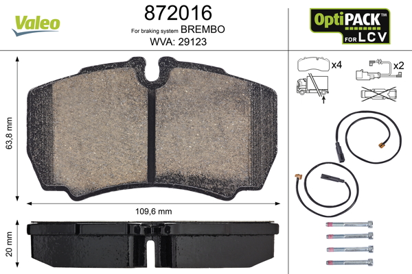 Placute frana VALEO 872016