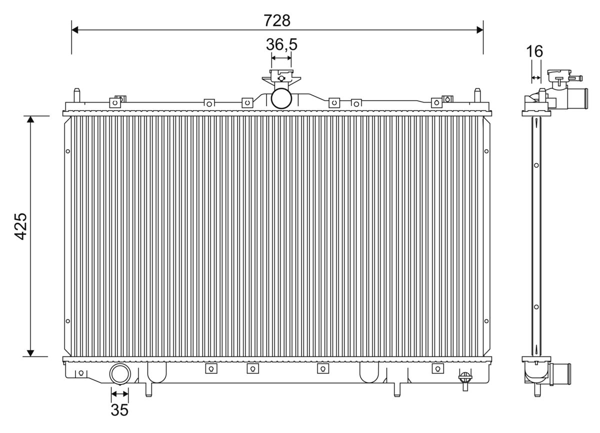 Radiator racire motor VALEO 701239